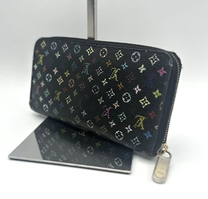 Louis Vuitton Multicolor Black Long Wallet M60243 Authentic From Japan - Picture 1 of 23
