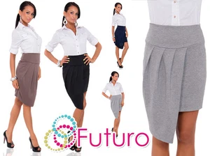 Womens Wrap Asymmetrical Skirt Cut Out New UK High Waist Skirt Size 8-12 FK1270 - Picture 1 of 5