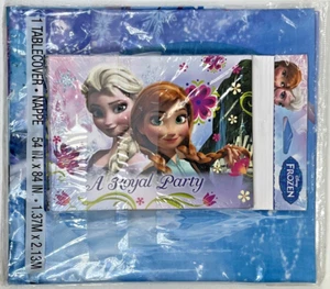 Disney Frozen Elsa Anna Olaf Plastic Tablecloth & Invitations 54x84 Pixar Party - Picture 1 of 3