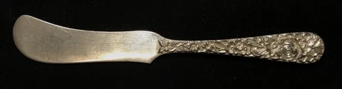 Sterling Silver Flatware - Kirk Repousse Butter Spreader Flat Handle Cover