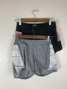 Athleta Record Break Shorts Gray Girls' 12 & Black Members Mark Shorts 12 - Picture 1 of 8