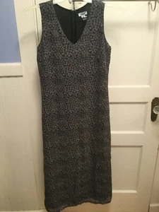 Old Navy Dress Size 4 Black Women’s Career Midi V Neck - Picture 1 of 3