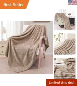 Versatile Camel Throw Blanket - Super Soft, Extra Large Size for Couch or Travel - Picture 1 of 8
