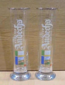 KLOSTER ANDECHS BEER ADVERTISIGN VTG SET OF TWO GLASSES 300ML - Picture 1 of 9