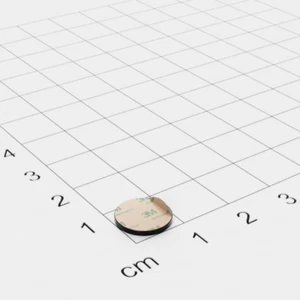 10x Neodym Scheibenmagnet, 10x1mm, schwarz, vernickelt, selbstklebend, Grade N45 - Bild 1 von 1