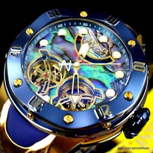 Invicta Reserve Kraken Double Open Heart Automatic Abalone Gold Plated Watch New