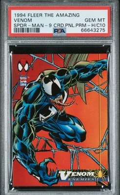 1994 Marvel Fleer Amazing Spider-Man 🔥 VENOM HAND-CUT PROMO PSA 10 🔥 POP 3 - Image 1 of 4
