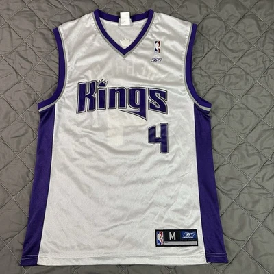 VINTAGE Sacramento Kings Jersey Mens Medium White Purple Chris Webber Basketball - Image 1 of 4