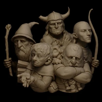 1/12 Resin Bust Model Kit Dungeon Friends Statue Unassembled Unpainted - Image 1 of 2