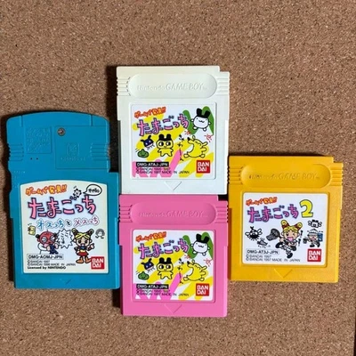 Game Boy Tamagotchi 1 2 Pink White Set of 4 GameBoy GB Japanese Tested - Image 1 of 2