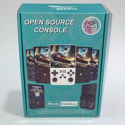 R36 Max Handheld Retro Game Console 4" IPS Screen 64GB Open Source Emulator New