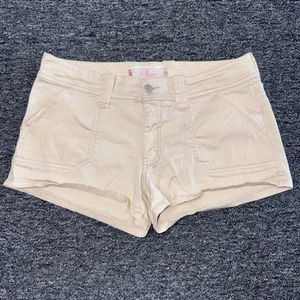 VIntage Y2K Plugg Surf Mini Cali Shorts Womens - Size 11 Beige - Picture 1 of 7