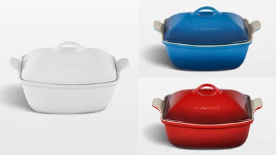 Le Creuset Heritage 4,5 cuartos de galón Panadero cubierto profundo a todo color (NUEVO) Foto 1 de 4