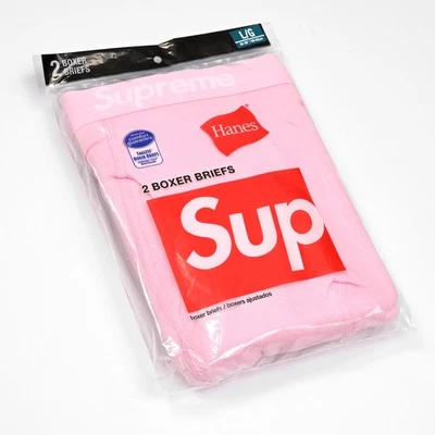 Supreme x Hanes 平角内裤 (2 包)- 粉红色 - 大号 FW21 赛季 — 第 1/4 张图片