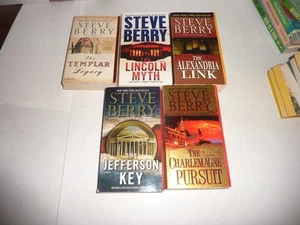 STEVE BERRY 5 PB Lot Thrillers Mystery Lincoln Myth Templar Legacy Jefferson Key - Picture 1 of 6