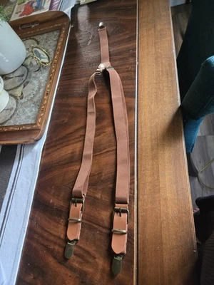 Tirantes elásticos y de latón marrón vintage para niños Foto 1 de 4