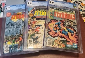 3 Slab Lot, New Teen Titans and The Eternals,Jack Kirby + 2 George Perez Covers! - Picture 1 of 12