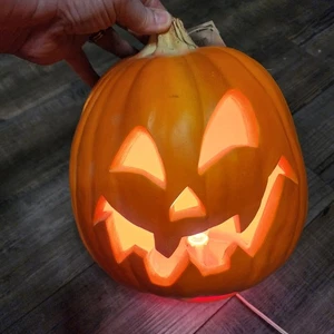 HallowScream Schaumstoff gruselige Jack-o-Laterne. Leucht Halloween Deko Vintage - Bild 1 von 10