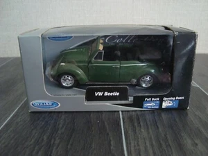 Welly VW Volkswagen Beetle Cabriolet In Green - Picture 1 of 1