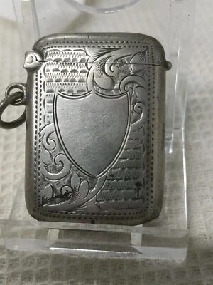 Antique Silver Vesta Vase Edwardian 1905 J G BIRMINGHAM  - Image 1 of 4