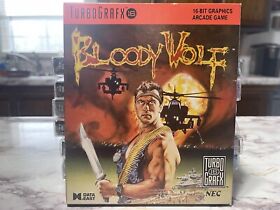 Bloody Wolf (TurboGrafx-16, 1990) CIB Complete In Box Turbo Grafx 16