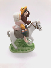 Vintage 1981 Norman Rockwell Museum Figurine "Off to School" Boy Girl Horse