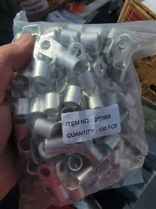 100 Tinned Copper Lug 2 AWG Gauge 5/16" Ring Terminal Battery Cable Connector - Picture 1 of 3