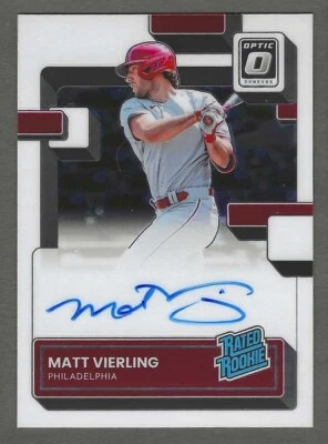 2022 Donruss Optic #RRS-MV Matt Vierling Rated Rookie Signatures - Image 1 of 2