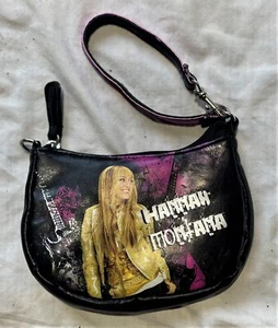 Disney HANNAH MONTANA GIRLS 6” HANDBAG PURSE Black barbie core miley cyrus - Picture 1 of 3