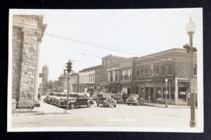 Main Street & South St Chelsea MI c1940s Real Photo Postcard RPPC Facing North - Picture 1 of 2