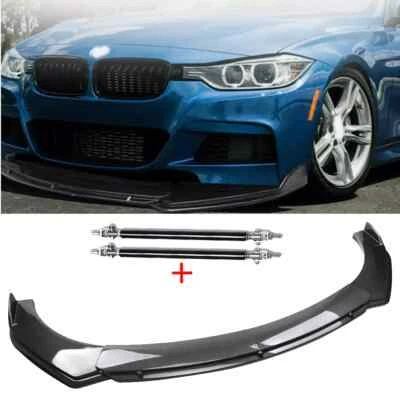 For BMW F10/F11 520i 528i 535i 550i Carbon Fiber Style Front Bumper Lip Spoiler - Image 1 of 4