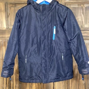 Champion Kids Boys Sz M 8 - 10 Padded With Hooded Navy Blue Jacket - Picture 1 of 10