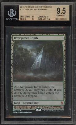 Magic the Gathering MTG Overgrown Tomb Zendikar Expeditions Foil #13 BGS 9.5 - Image 1 of 2