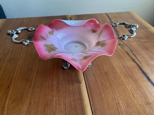 Vintage Bridal Basket / Bowl Center Piece - Picture 1 of 12
