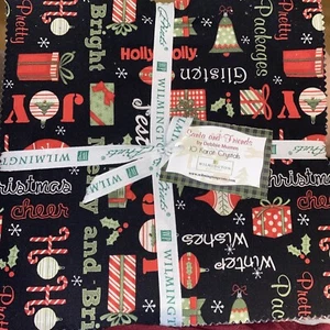 Debbie Mumm “Santa and Friends” 10 Karat Crystals Layer Cake 42 Quilt Fabric - Picture 1 of 11
