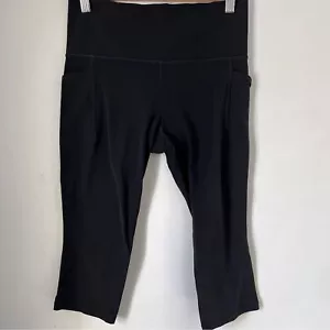 Leggings Athleta neri cropped vita alta elasticizzati - Foto 1 di 5