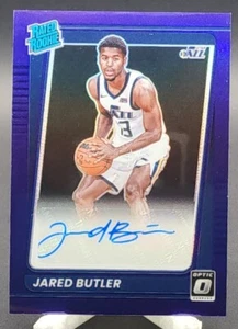 2021-22 Optic Rated Rookie AUTO Jared Butler PURPLE HOLO PRIZM RC Utah Jazz #199 - Picture 1 of 2