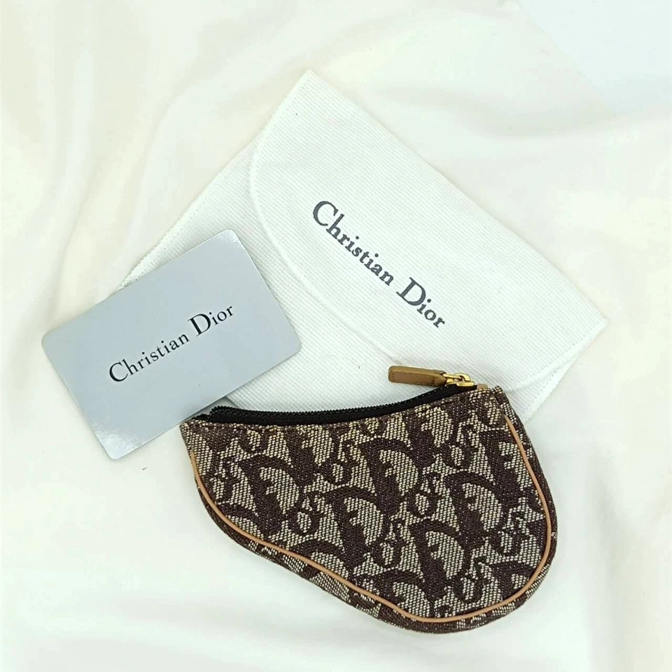 Christian Dior Wallet Coin Purse Brown Canvas Trotter with inner Bag and Card - Image 1 of 4