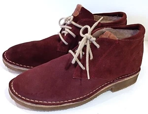 Marc O'Polo maroon suede leather lace up low desert boots, Euro 40, US women's 9 - Picture 1 of 10