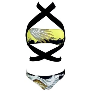 Jean Paul Gaultier Soleil Eagle Tattoo Bikini Swimwear Swimsuit 2 Piece Set - Picture 1 of 12