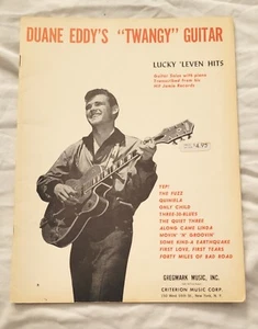 DUANE EDDY'S TWANGY GUITAR Songbook 1960 Sheet Music Piano Songs Rock And Roll - Picture 1 of 13