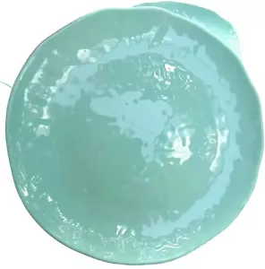 Set of 9 Tommy Bahama Turquoise Blue Melamine Dinner Plates 11 inches - Picture 1 of 5