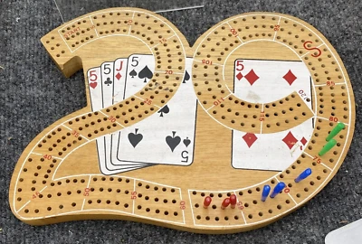 Cribbage Board Classic 3-Track 29 Travel Game Wood - Image 1 of 4