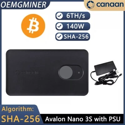 Canaan Avalon Nano 3S - 6TH/s (con fuente de alimentación) negro en stock Foto 1 de 4