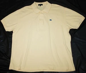 Burberry London Mens Short Sleeve Yellow Polo Golf Shirt Size 7 - Picture 1 of 6