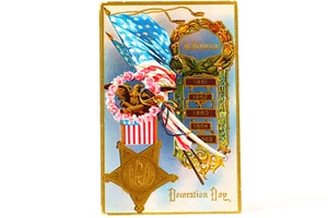 Antique 1908 Grand Army Of The Republic GAR Civil War Decoration Day Postcard - Picture 1 of 4