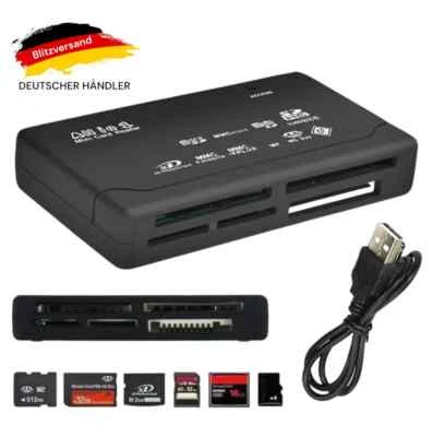 Kartenleser Speicherkartenleser Kartenlesegerät USB SD/MicroSD/SDHC/M2/XD/MS/CF - Bild 1 von 4