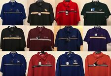 New Collegiate Men's Polo Dress Shirt Embroidered Logo Oxford College 3-Button P