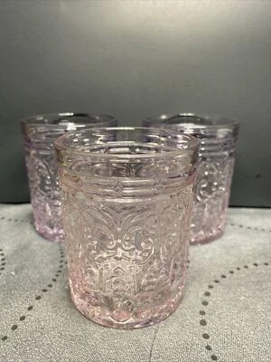 Juego de 3 vasos de cristal SHANNON by GODINGER púrpura excelente estado Foto 1 de 4