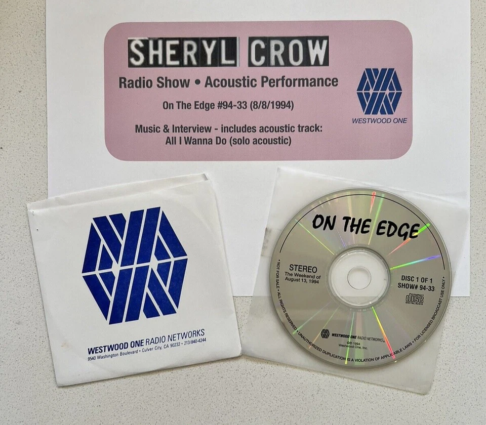 SHERYL CROW • On The Edge • 1994 Radio Show • Promo CD Interview & Acoustic Foto 1 de 3